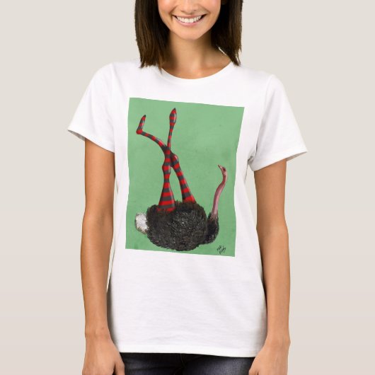 Straußenstrichene Leggings T-Shirt (Vorderseite)