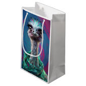 Straußenthema kleine geschenktüte (Rückseite Schrägansicht)