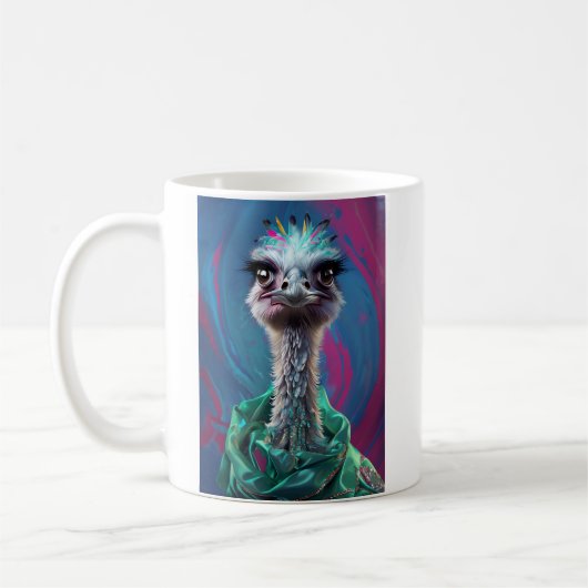 Straußenthemen-Tasse Kaffeetasse (Links)