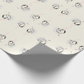 Straußenvogel auf Braun Geschenkpapier (Ecke)