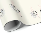 Straußenvogel auf Braun Geschenkpapier (Rolleneckpunkt)