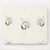 Straußenvogel auf Braun Mousepad (Vorne)