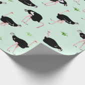 Straußenvogelmuster Geschenkpapier (Ecke)