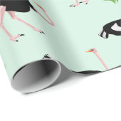 Straußenvogelmuster Geschenkpapier (Rolleneckpunkt)