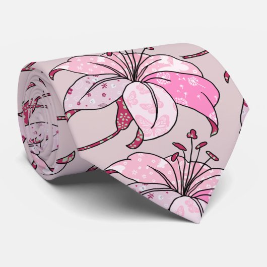 Straußlilie Krawatte (Gerollt)