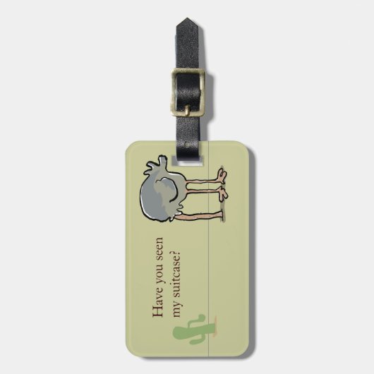 Straußverstecken Gepäckanhänger (Vorderseite vertikal)