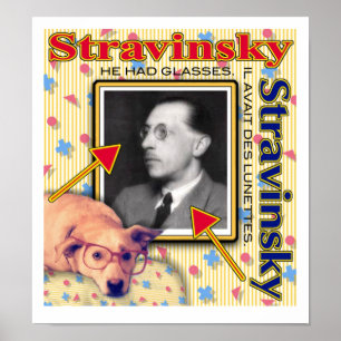 Stravinsky - er hatte Gläser Poster