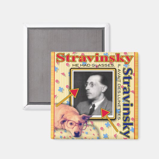 STRAVINSKY MAGNET (Vorderseite/Rückseite)