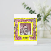 Stravinsky Postcard Postkarte (Stehend Vorderseite)