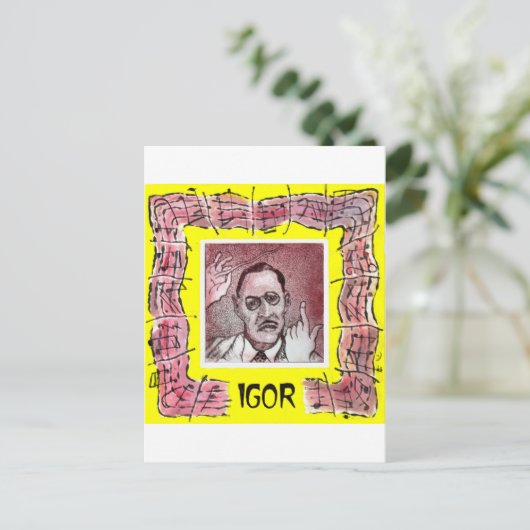 Stravinsky Postcard Postkarte (Stehend Vorderseite)