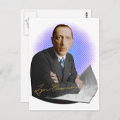 Stravinsky-Signatur Postkarte (Vorne/Hinten)