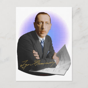 Stravinsky-Signatur Postkarte