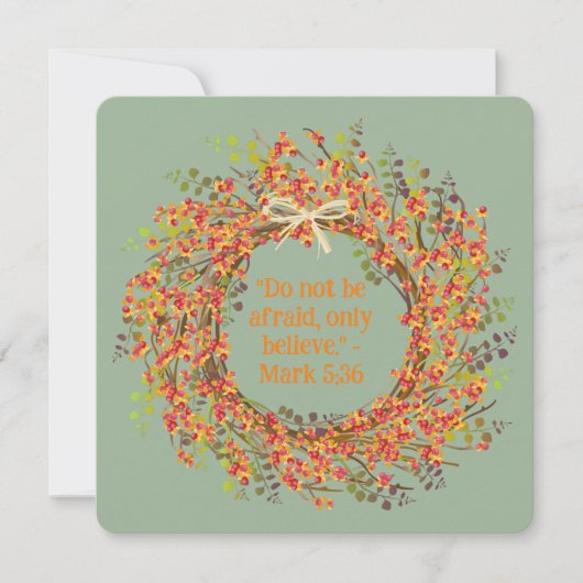 Straw Boho Floral Wreath Religious Blank (Vorderseite)