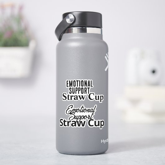Straw-Cup für emotionale Unterstützung Aufkleber (HydroFlask)