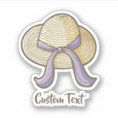 Straw Hat Beige Aufkleber (Vorderseite)