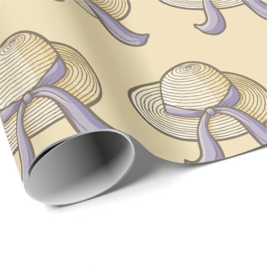 Straw Hat Beige Geschenkpapier (Rolleneckpunkt)