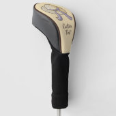 Straw Hat Beige Golf Headcover (angewinkelt)
