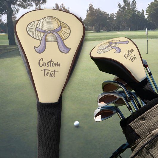 Straw Hat Beige Golf Headcover