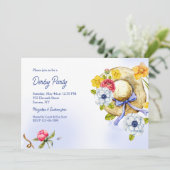 Straw Hat Derby Party Einladungen (Stehend Vorderseite)