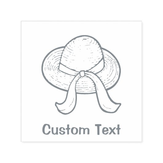 Straw Hat Gray Permastempel (Design)