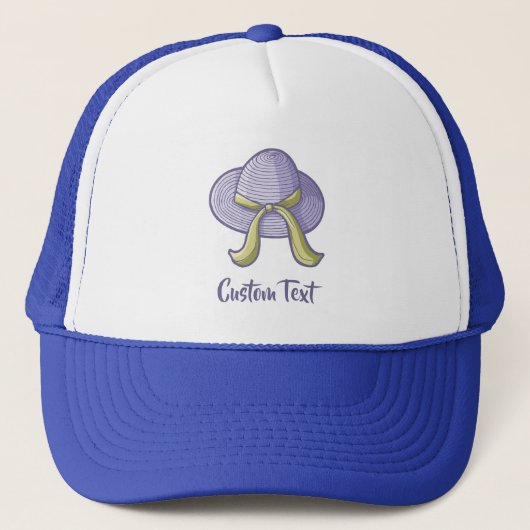 Straw Hat Lilac Truckerkappe (Vorderseite)