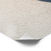 Straw Hat on White Sand by Sparkling Ocean Poster (Ecke)