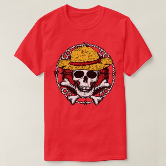 Straw Hat Pirates Piratenflagge T-Shirt (Design vorne)
