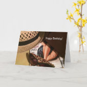 Straw Hat und Shades Birthday Karte (Gelbe Blume)