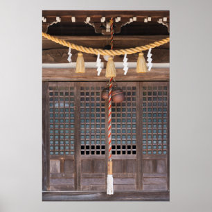 Straw Rope Decoration in a Temple Poster