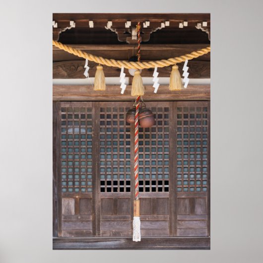 Straw Rope Decoration in einem Tempel Poster (Vorne)