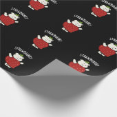 Strawbeary Funny Strawberry Bear Pub Dark BG Geschenkpapier (Ecke)