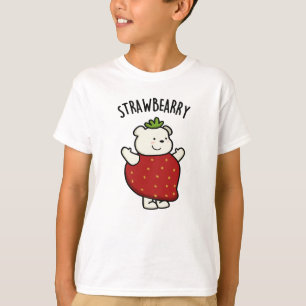 Strawbeary Funny Strawberry Bear Puff T-Shirt