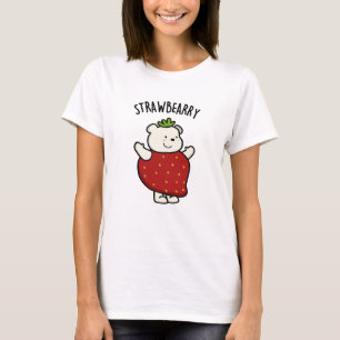 Strawbeary Funny Strawberry Bear Puff T-Shirt