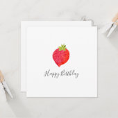 Strawbere-Karte für Wasserfarben Karte (Vorderseite/Rückseite Beispiel)