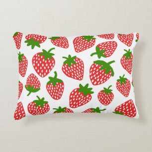 Strawberrie nahtloses Muster. Vintage Darstellung Dekokissen