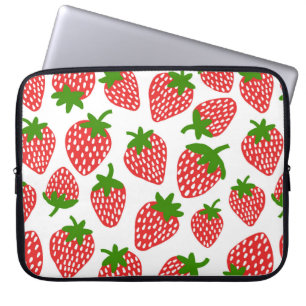 Strawberrie nahtloses Muster. Vintage Darstellung Laptopschutzhülle