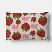 Strawberries and Bows Pouch Zubehörtasche (Vorderseite)