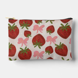Strawberries and Bows Pouch Zubehörtasche