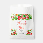 Strawberries and Daisies Baby Shower Thank You Geschenktütchen (Vorderseite)