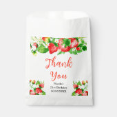 Strawberries and Daisies Birthday Thank You Geschenktütchen (Vorderseite)