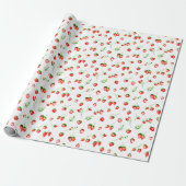 Strawberries and Daisies Pattern Geschenkpapier (Ungerollt)