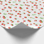 Strawberries and Daisies Pattern Geschenkpapier (Ecke)