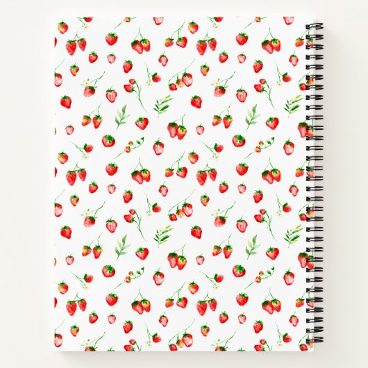 Strawberries and Daisies Recipe Book Notizblock (Rückseite)