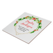 Strawberries and Foliage Baby Birth Stats Fliese (Seite)