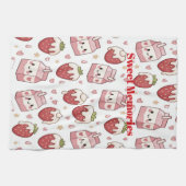 Strawberries and Milk Kitchen Towel Geschirrtuch (Horizontal)