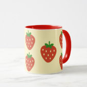 Strawberries and Sunshine Two-Tone Coffee Mug Tasse (VorderseiteRechts)