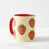 Strawberries and Sunshine  Two-Tone Coffee Mug Tasse (Vorderseite Links)