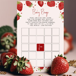 Strawberries Baby Showgame Baby Bingo