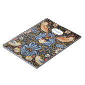 Strawberries Birds Monogram William Morris Notizblock (Linke Seite)
