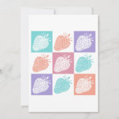 Strawberries Colorful Summer Einladung (Vorderseite)